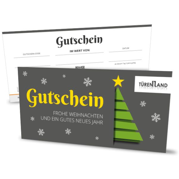 TÜRENLAND Gutschein zum Verschenken an Weihnachten