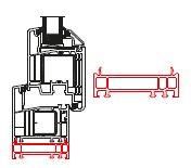 Rahmenverbreiterung für PVC- und ALU-PVC-Türen der Stärke 70 mm (20 x 70 mm) (Flexible Türmontage)