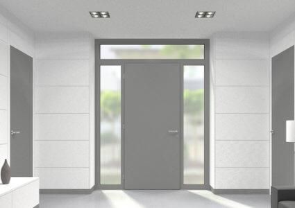 Aluminium Oberlicht für Türen der Stärke 60 mm