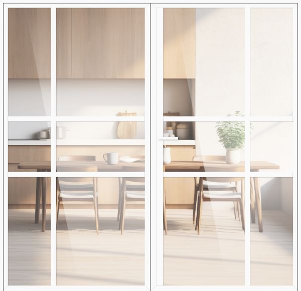 Aluminium-Glas Lofttür "TOMMI" Drehtür 2-flügelig