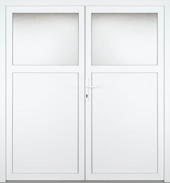 Kunststoff Nebeneingangstür &quot;ANTONIA-M&quot; 70 mm 2-flügelig Doppeltür symmetrisch