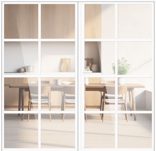 Aluminium-Glas Lofttür "LENNARD" Drehtür 2-flügelig