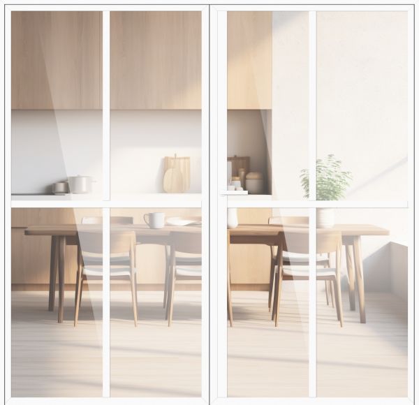 Aluminium-Glas Lofttür "LIAM" Drehtür 2-flügelig