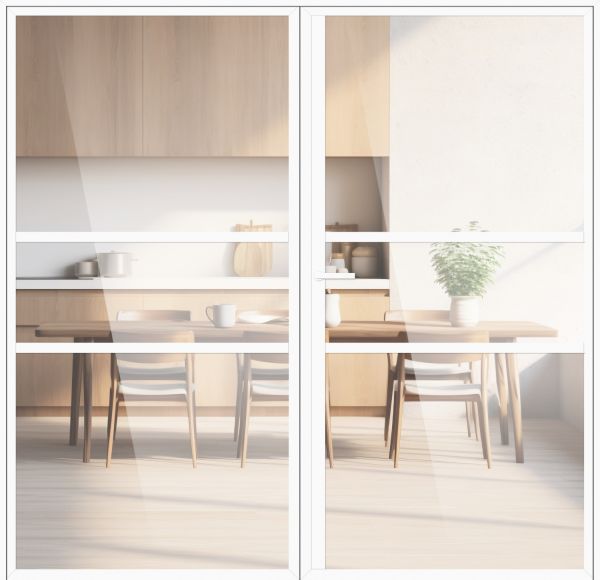 Aluminium-Glas Lofttür "MORITZ" Drehtür 2-flügelig