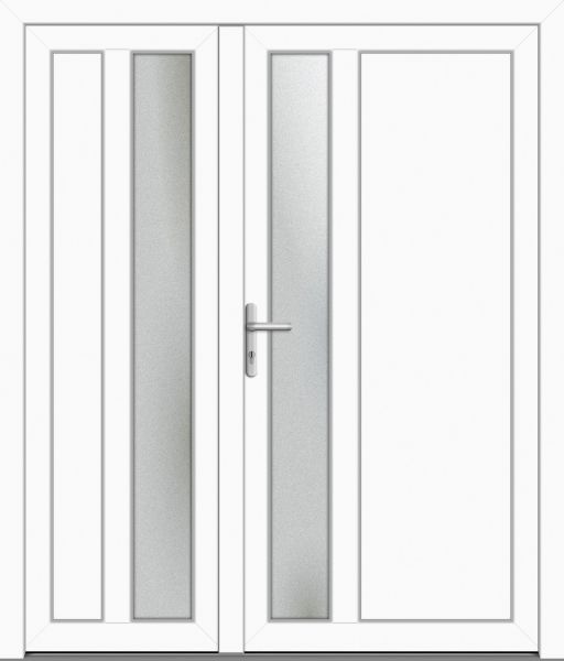 Kunststoff Nebeneingangstür "OCTAVIA-J" 60 mm 2-flügelig asymm