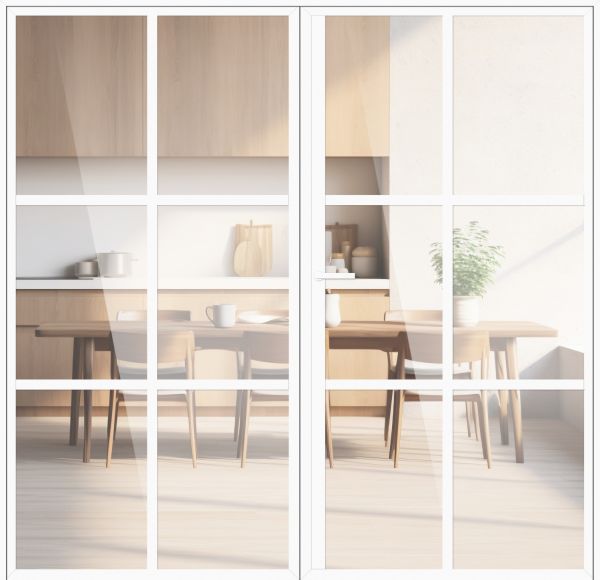 Aluminium-Glas Lofttür "MALTE" Drehtür 2-flügelig